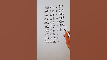 Write the table 102 in 17 second only...#hack #maths