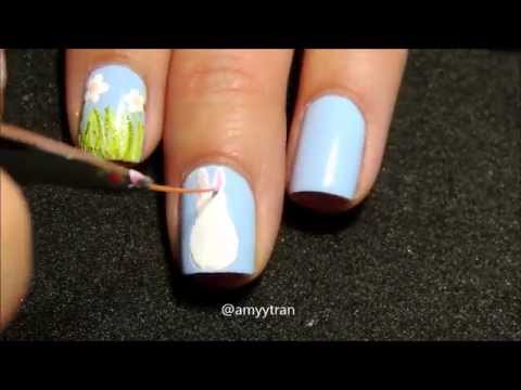 Nail Art Tutorial: Easter Bunny Nails