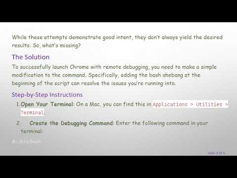 How to Launch Chrome with Remote Debugging from the Terminal