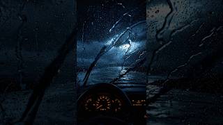 Rainy Night Car Ambience 🚗🌧️ Instantly Relaxing | #rain #rainsounds #sleep #asmr #shorts #viral