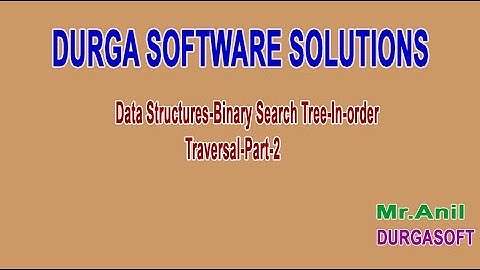 Data Structures Binary Search Tree In-order Traversal Part 2