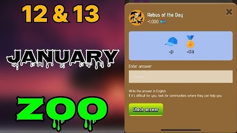 Zoo rebus of the day 12 & 13 January | Rebus of the day zoo | Rebus of the day code Zoo |  #zoo |