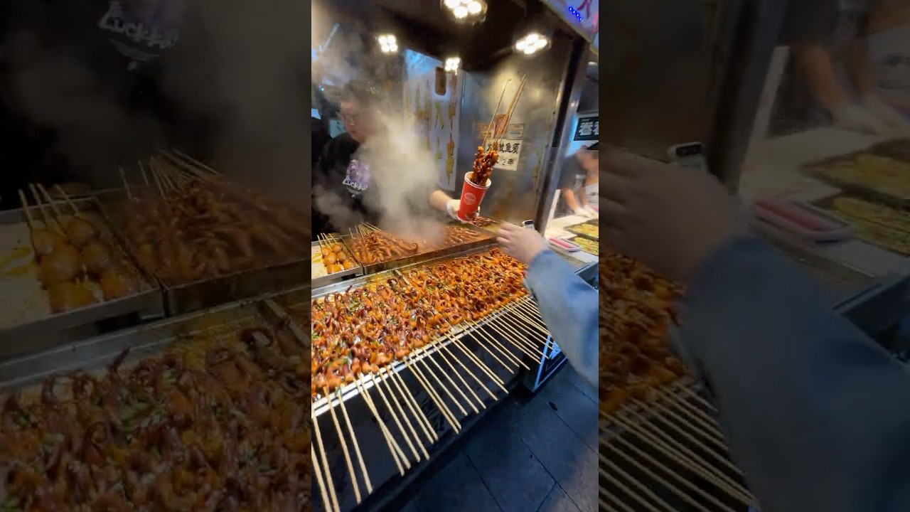The Ultimate Chinese Street Food ASMR! 🤤 Sizzling Squid Skewers & Arabian Lamb BBQ