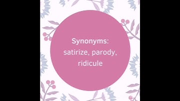 A word a day keeps the dictionary away - lampoon