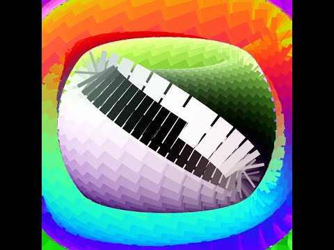 color oscillating circle 3D rotations. Made with Processing.