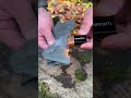 Survival fire with steel wool. #education #survival #fire #firehack #Shorts