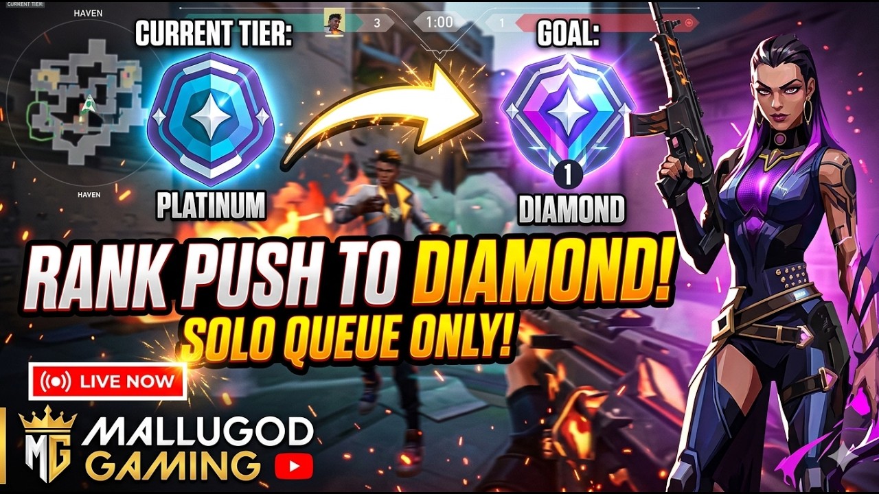 SOLO QUEUE TO DIAMOND! 💎 | Platinum Rank Push (Road to Immortal) - YouTube