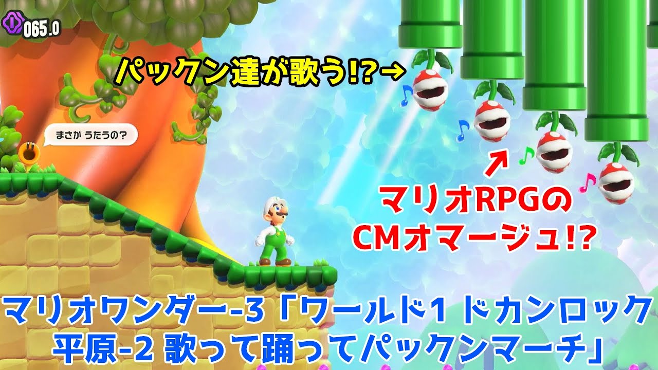 スーパーマリオブラザーズ ワンダー-3「ワールド1 ドカンロック平原-2