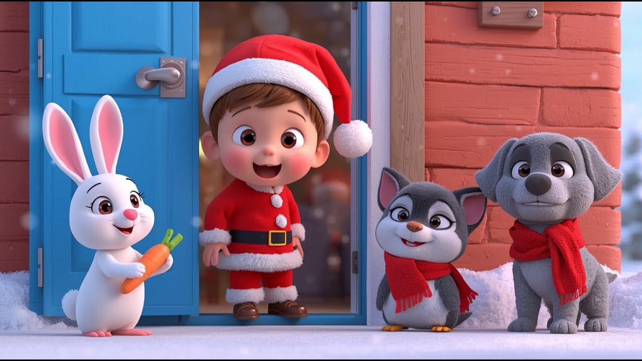 Christmas Surprise Knock Knock 🎄 Who’s at the Door? | Fun Animal Christmas Song for Kids |
