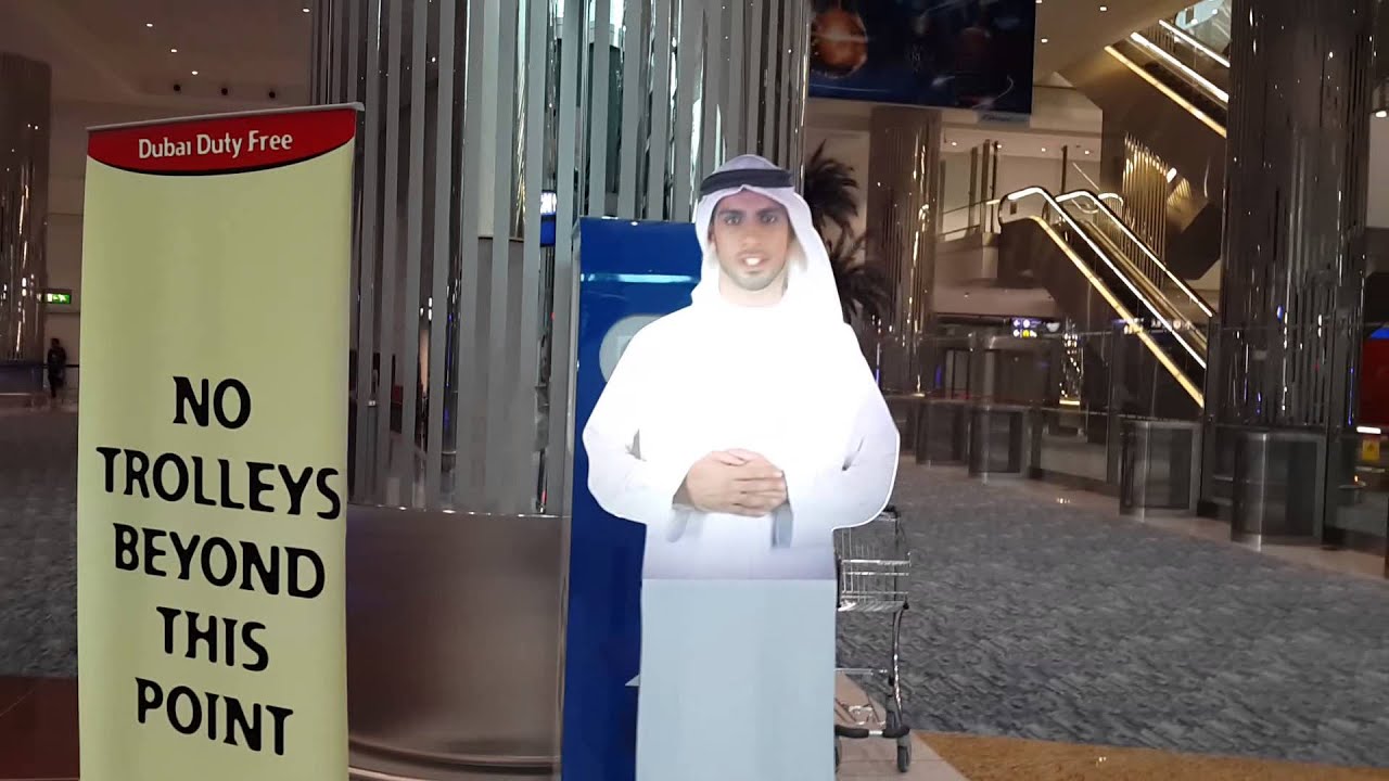 Dubai airport virtual assistant - YouTube