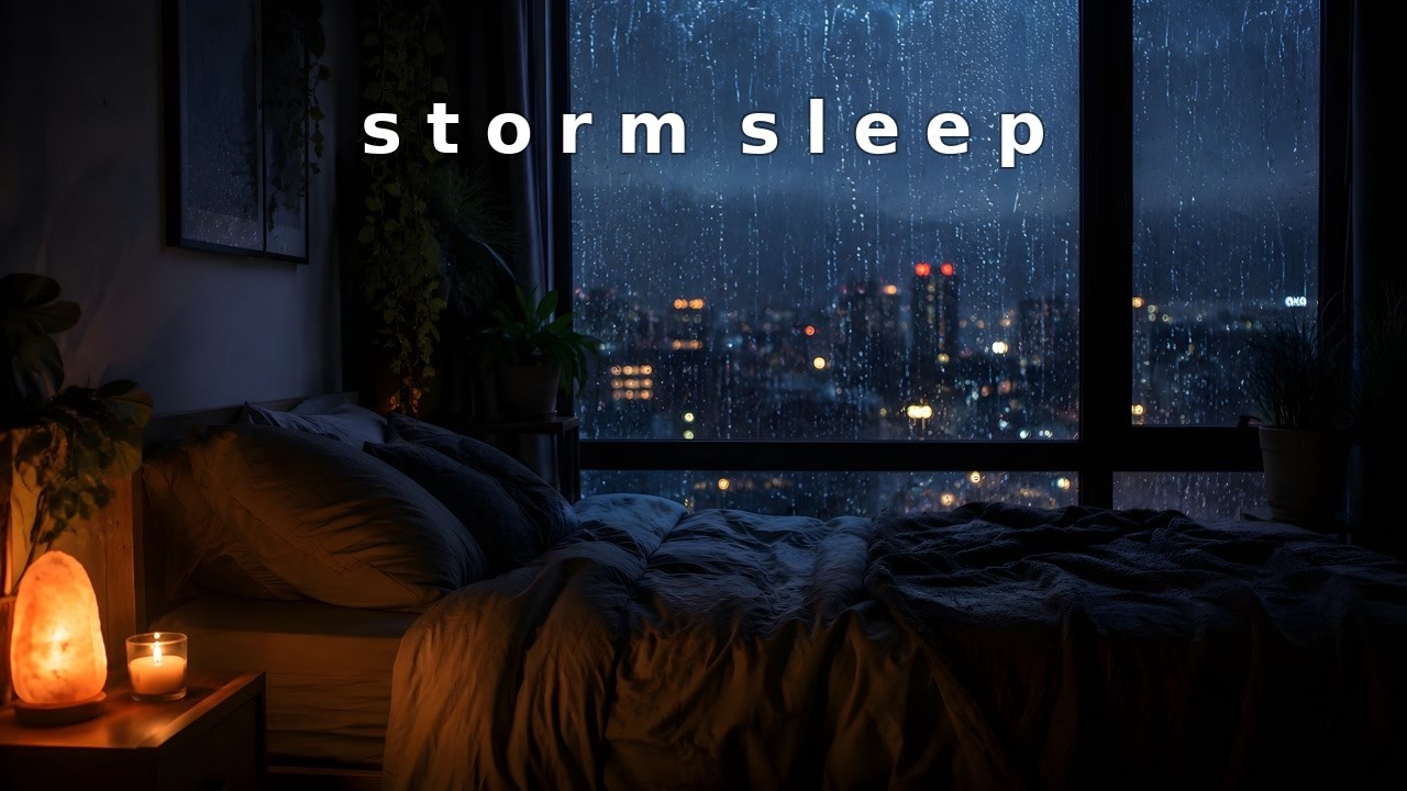 Fall Asleep to Rainy Nights Above the City | Slow Lofi Mix