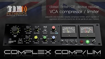 Tim Petherick COMPLEX V2 compressor / limiter (skin and audio demo)