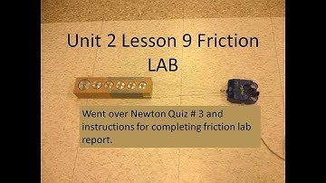 Physics 20 | Friction Lab