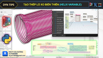 Dynamo Revit - Tips: Tạo tự động thép lò xo Biến thiên cho cống tròn | Helix Variable