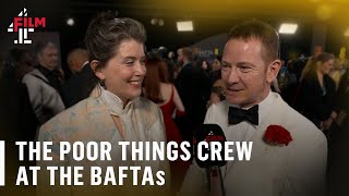 Walk the BAFTA red carpet with the crew of Poor Things