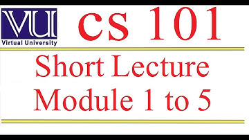 CS101 short lecture 1