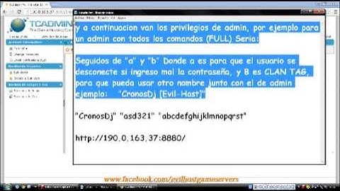 Crear Admin AMX en Panel de Control TCadmin 2.0 [Evil-Host]