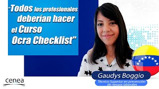 Cursos ergonomía. Checklist Ocra. Opinión Gaudys Boggio (consultora en Total Safety)