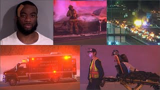 Man arrested after fiery crash on I-17