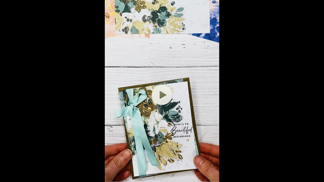 Super quick card idea with the beautiful Fancy Flora papers! 