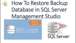 How To Restore backup Database into  SQL Server Management Studio?