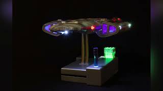 AMT 1:420 scale USS Defiant model battle damage, smoke and lighting effect.