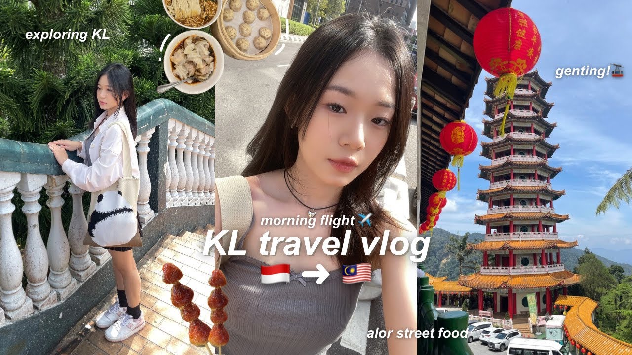 MALAYSIA VLOG🇲🇾: flight from 🇮🇩, explore KL, genting, shopping, alor street food