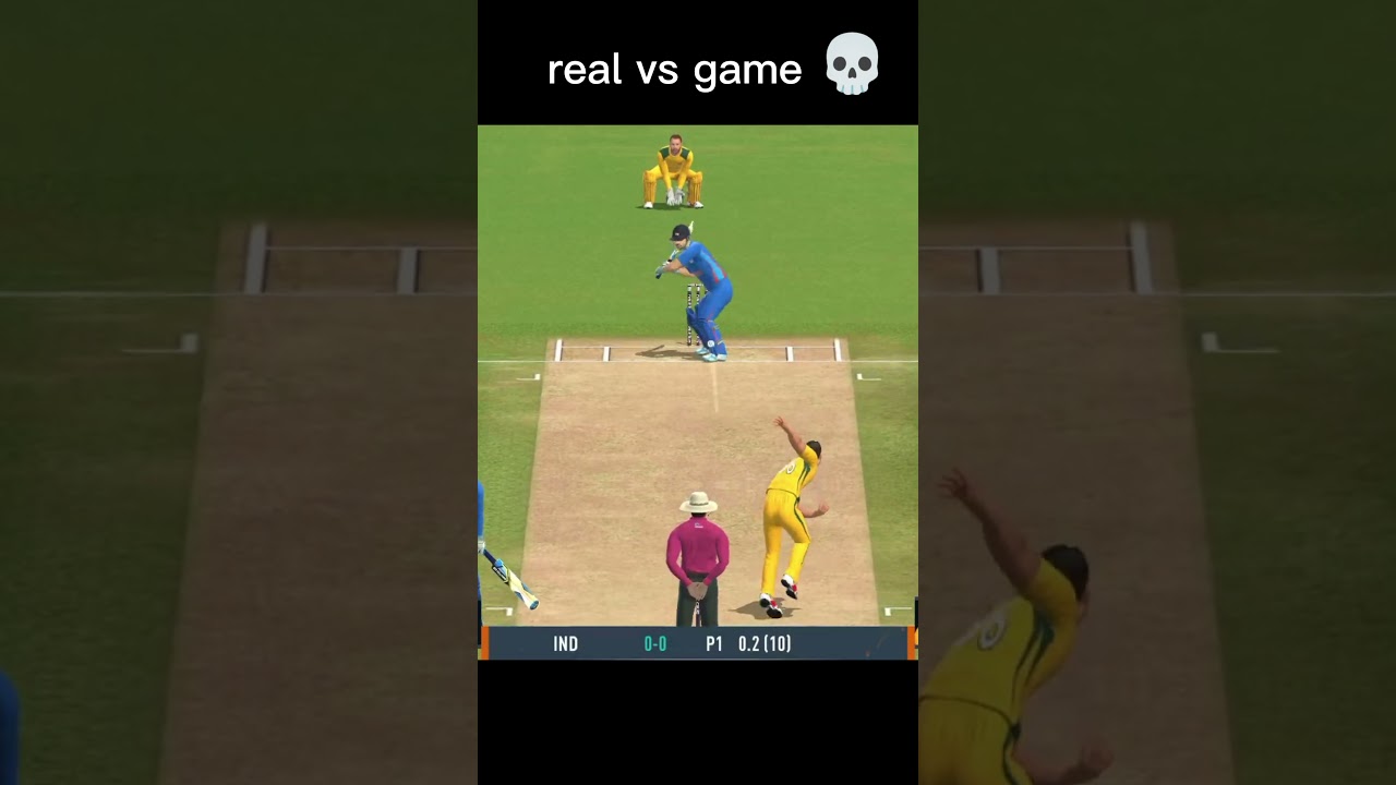 real vs game real cricket shots 💀