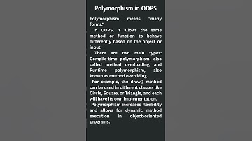 What is Polymorphism in OOPS? | Overloading vs Overriding