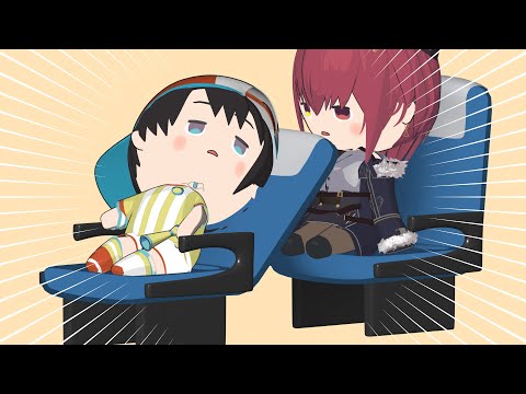 ホロライブで座席リセット【大空スバル/宝鐘マリン/gawrgura/ホロライブ切り抜き】【3Dアニメ】
