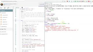 The python code and the database functions