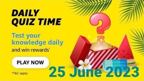Amazon Daily Quiz Time | 25 June 2023 | ₹2500 | Today Answers | Amazon Pay Balance | Answers Win Pay