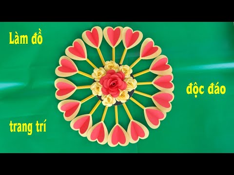 Video Đồ trang trí tường từ giấy màu - Làm đồ trang trí... - youtube