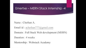 Emertxe - WSA Mern stack Intership B4 ppt presentation