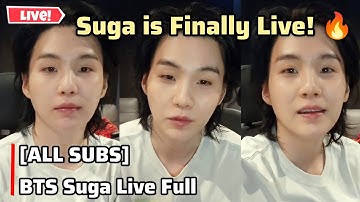 Full BTS Suga Live [ALL SUBS] | Min Yoongi Weverse Live with Multi-Language Subtitles