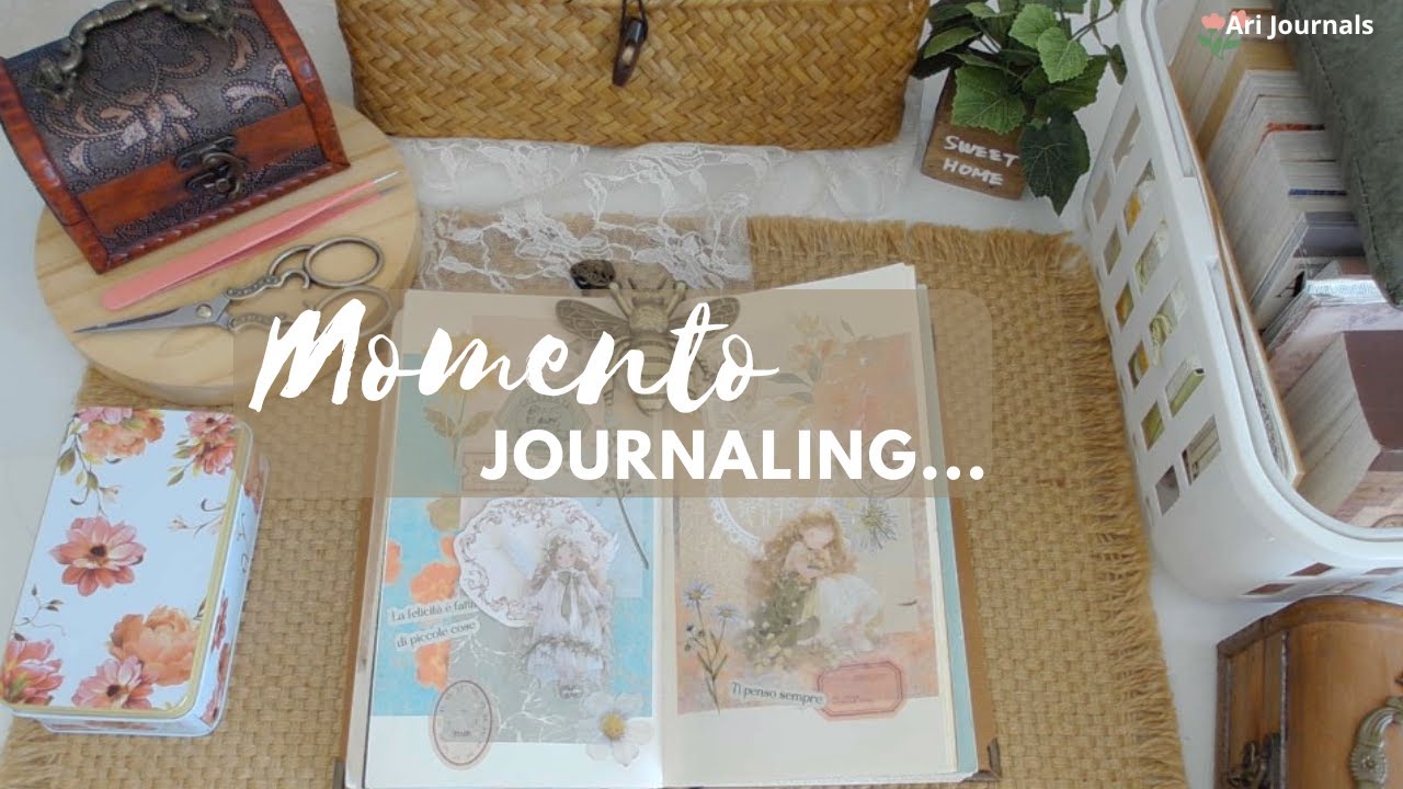 Momento colagem! Vem comigo criar uma página no journal. #papelaria #journaling #artjournaling #asmr