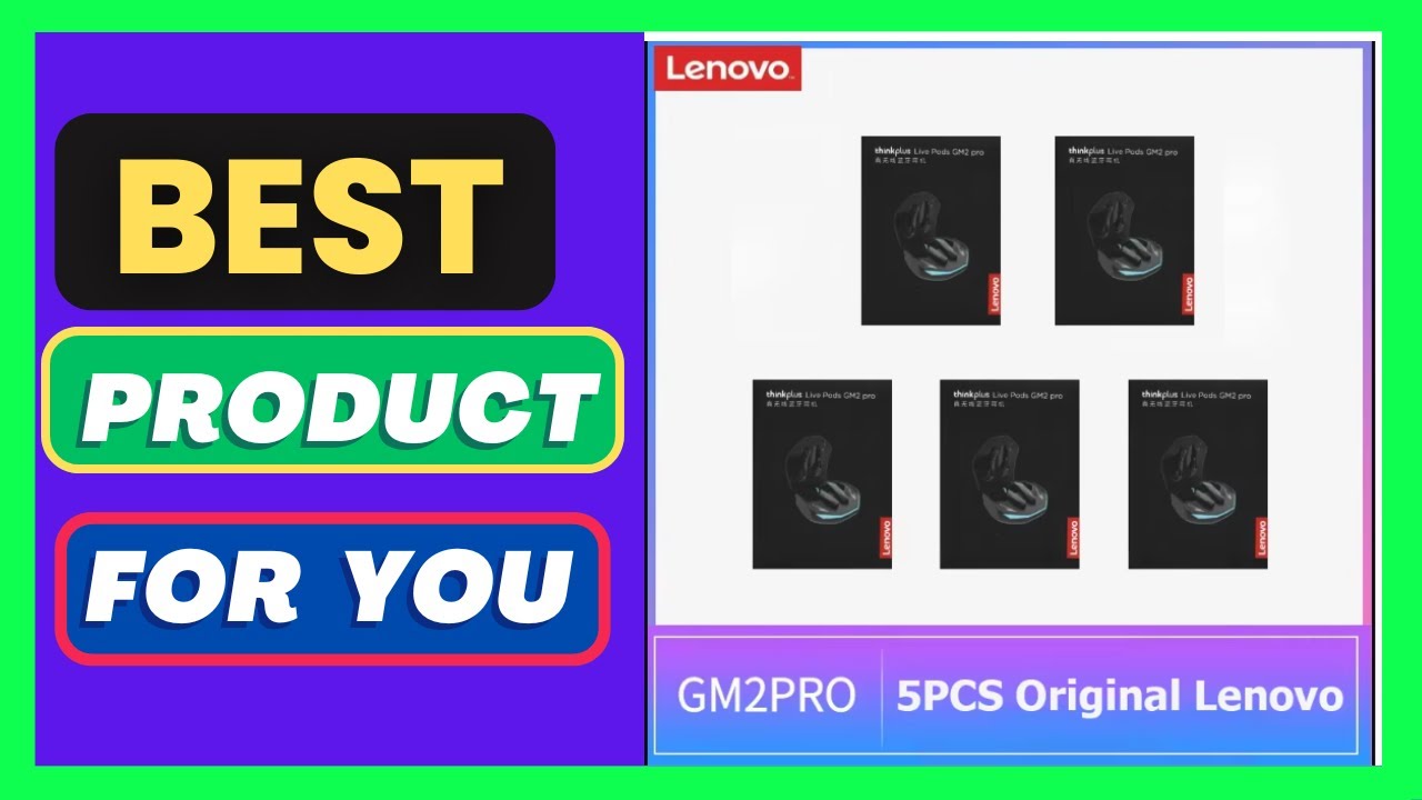 5PCS Original Lenovo GM2 ProWireless Headphone