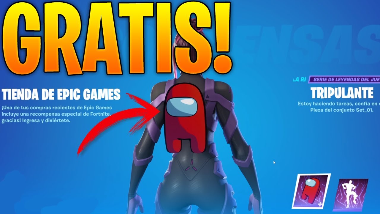 COMO CONSEGUIR GRATIS LAS NUEVAS RECOMPENSAS DE AMONG US EN FORTNITE |  MOCHILA DE AMONG US Y BAILE - YouTube