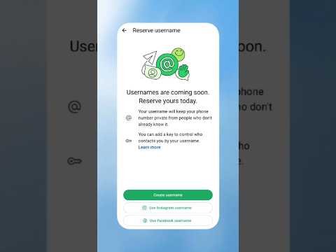 WhatsApp New Username Feature.