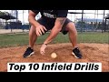 Top 10 infield drills for baseball players of all ages  skill level super easy  effective