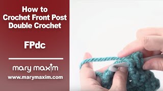 How to Crochet Intermediate- Front Post Double Crochet FPdc slow motion