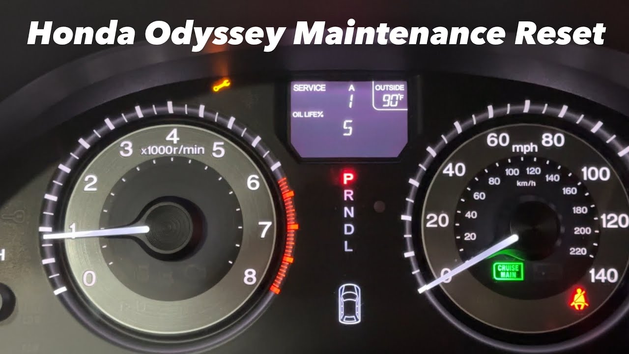 2011-2017 Honda Odyssey Service Oil Life Reset Clear - YouTube