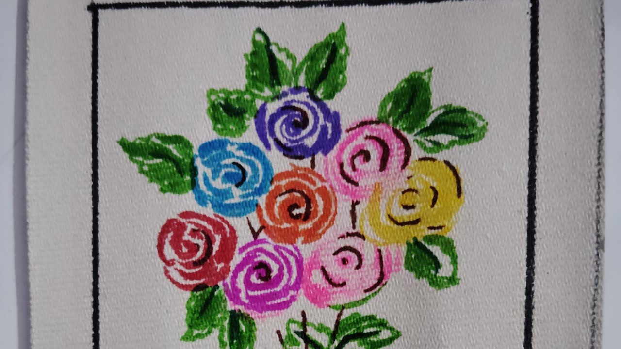 Brush pen flower painting 