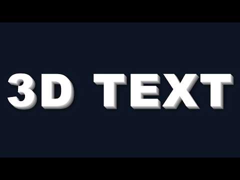 Make Amazing 3D Text with Simple HTML & CSS