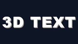Make Amazing 3D Text with Simple HTML & CSS