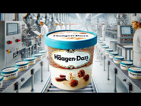 How Luxurious HAAGEN DAZS Ice Cream is Made in the Factory