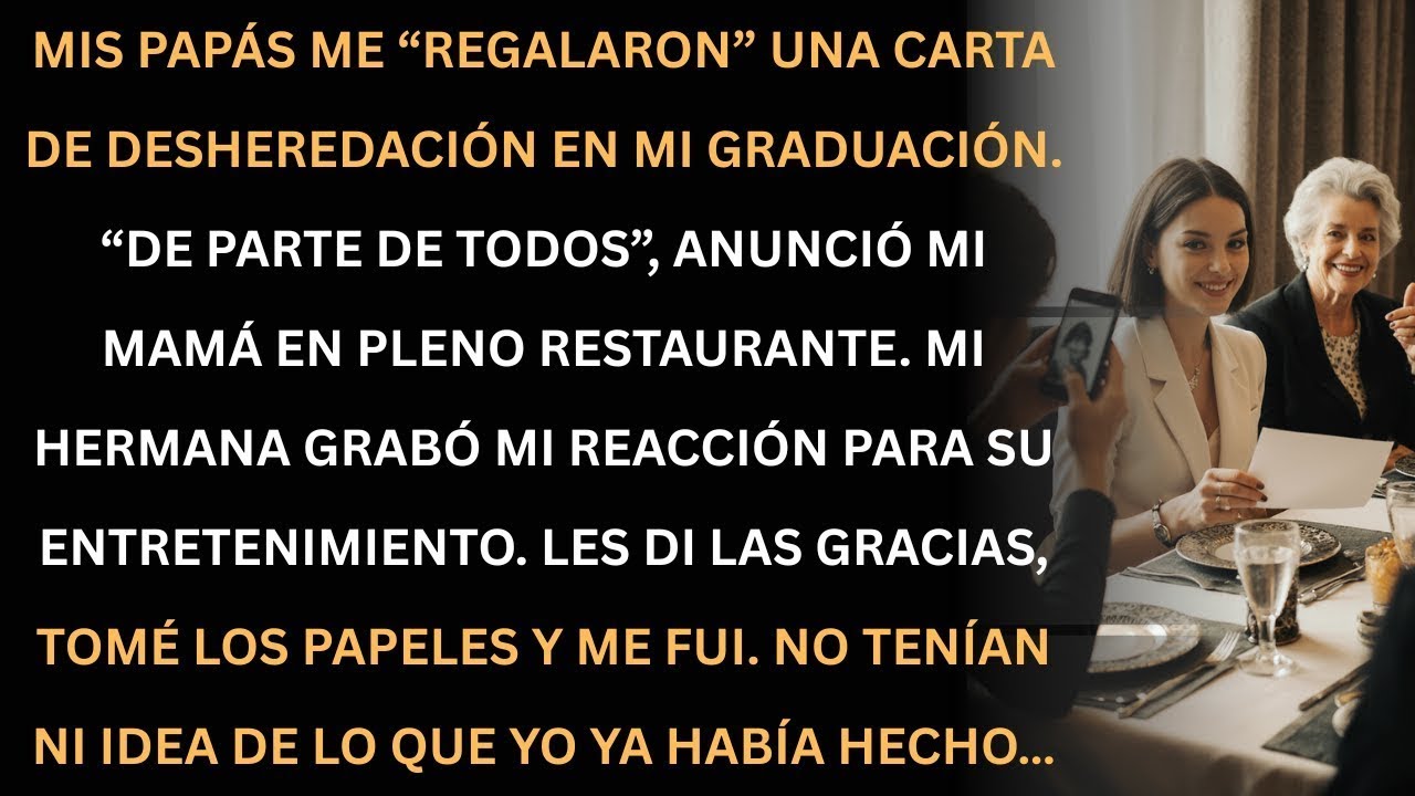 Me desheredaron en mi graduación… pero ellos no sabían lo que ya había logrado