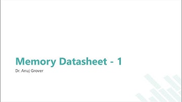 Memory Datasheet | Part 1