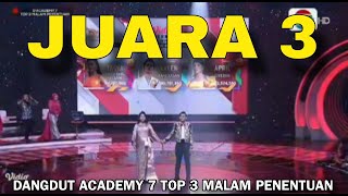 Download Lagu 3RD PLACE IN DANGDUT ACADEMY 7 FINAL RESULTS LAST NIGHT MP3