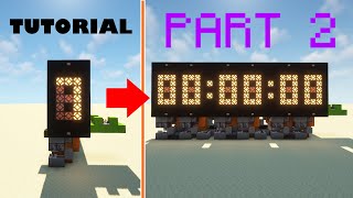 How to build a Minecraft digital clock - Part 2 - connecting multiple digits